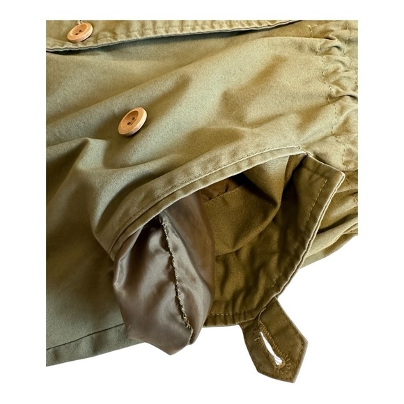 Numph Trench Style Jacket Hooded Button Front Cinched Waist - Size UK 8 / Small - Picture 14 of 16